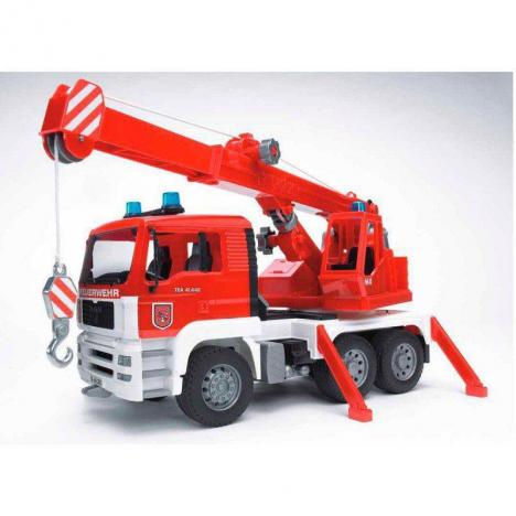 CAMION BOMBERO MAN CON GRUA Y MODULO LUZ SONIDO