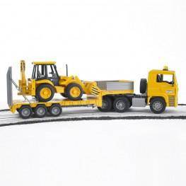 CAMION GONDOLA MAN CON EXCAVADORA