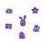 Hanazuki Pack 6 Tesoros - Color Lila.