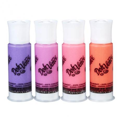 Doh Vinci Pack 4 Deco Pop - Recambio Lila-Violeta-Rosa-Coral