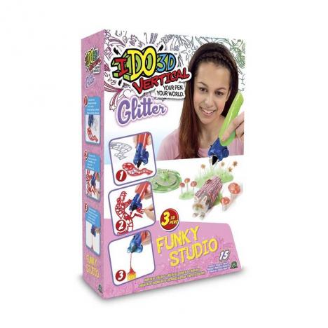 IDO 3D Vertical - Set Bolígrafos 3D  Glitter