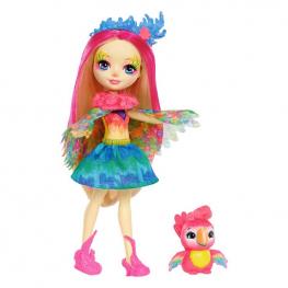 Enchantimals Muñeca Peeki Loro & Sheeny.