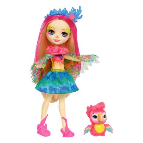 Enchantimals Muñeca Peeki Loro & Sheeny.