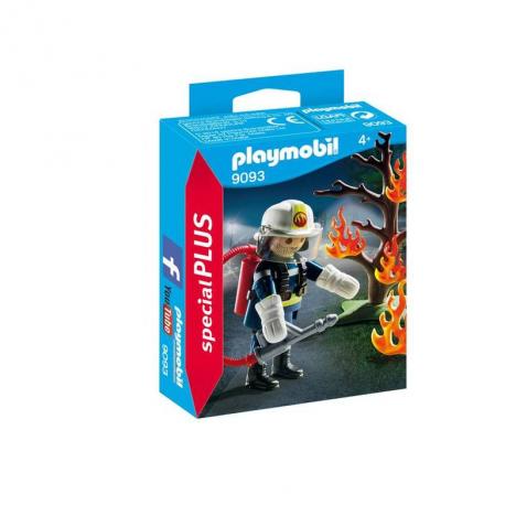 Playmobil - Bombero Con Árbol En Llamas.