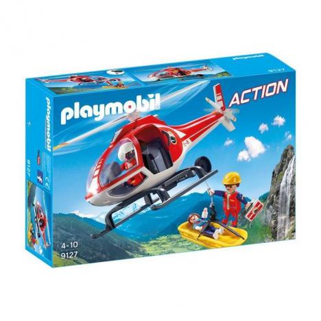 Playmobil - Helicóptero De Rescate De Montaña.