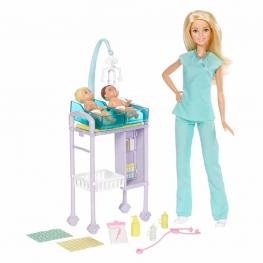 Barbie Playsets Profesiones- Dr. Pediatra con Bebés (Mattel FXP16)