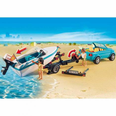 playmobil pick up con lancha