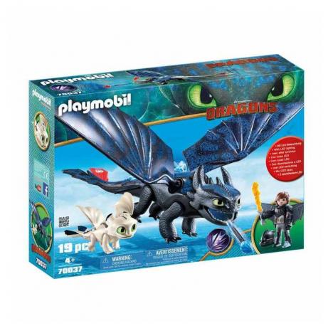 Playmobil - Dragons: Set Hipo y Desdentao Con Bebé Dragón.