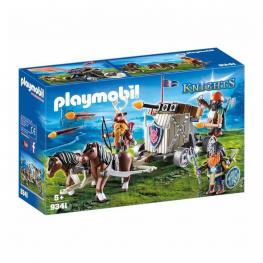 Playmobil 9341 - Knights: Carruaje De Caballos Con Ballesta Enanos