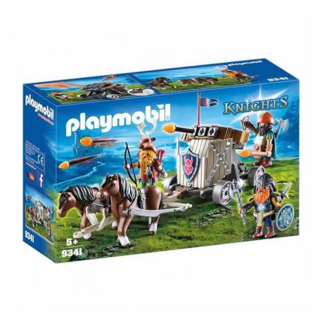 Playmobil - Knights: Carruaje De Caballos Con Ballesta Enanos.
