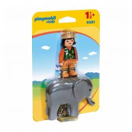 Playmobil 9381 - 1, 2 , 3 Cuidador Con Elefante