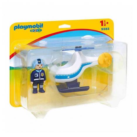 Playmobil - 1, 2 , 3 Helicóptero De Policía.