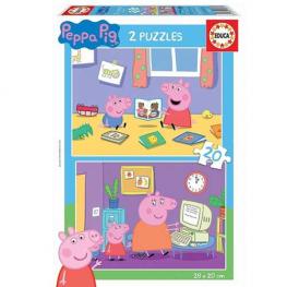 Puzzle Peppa Pig 2x20 piezas