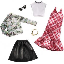 Barbie Pack 2 Modas - Conjunto mas Vestido.-