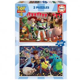 Puzzle Toy Story 4  2x100 piezas.-