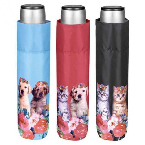Paraguas Plegable Manual 54 cm. Gatos y Perros Modelos Surtidos