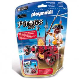 Playmobil 6163 - Pirates: Cañón Interactivo con Bucanero Rojo