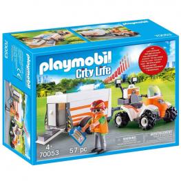 Playmobil 70053 - City Life: Quad de Rescate con Remolque