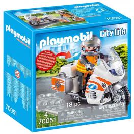 Playmobil - City Life: Moto de Emergencias