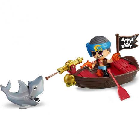 Pin y Pon Action - Bote Pirata con 2 Figuras