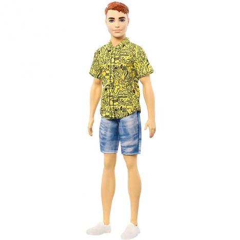 Ken Fashionista - Muñeco Ken Pelirrojo y Camiseta Amarilla con Dibujo