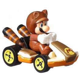 Hot Wheels Coche Mario Kart Tanooki Mario