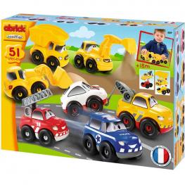 Pack 7 Vehículos con Piezas Intercambiables