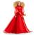 Barbie Colección Rubia 75 Aniversario Vestido Rojo