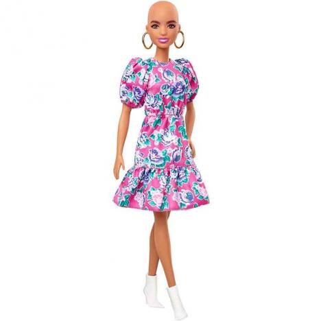 Barbie Fashionista - Muñeca sin Pelo con Vestido de Flores