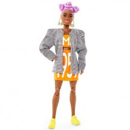 Barbie BMR1959 Muñeca Afroamericana con el Pelo Morado
