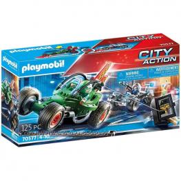 Playmobil - City Action: Kart Policial Persecución Ladrón de Caja Fuerte