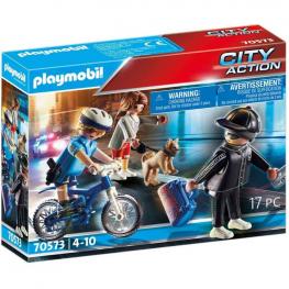 Playmobil 70573 - City Action: Bici Policial Persecución del Carterista