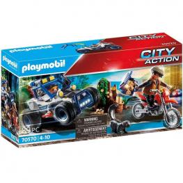 Playmobil - City Action: Vehículo Todoterreno de Policía Persecución del Ladrón de Tesoros