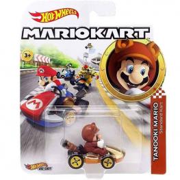 Hot Wheels Coche Mario Kart Tanooki Mario