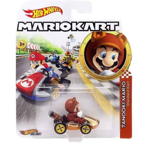 Hot Wheels Coche Mario Kart Tanooki Mario