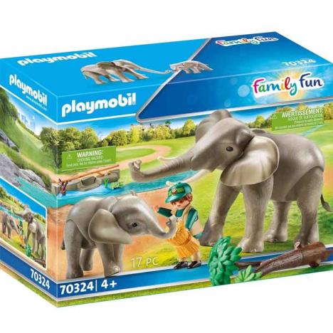 Playmobil - Family Fun: Recinto Exterior de Elefantes