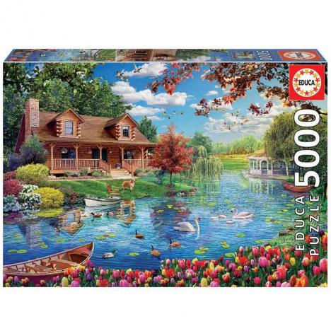 Puzzle Casita en el Lago 5000 piezas