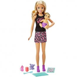Barbie Skipper Muñeca Rubia con Bebé y Accesorios