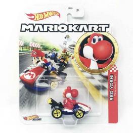 Hot Wheels Coche Mario Kart Red Yoshi