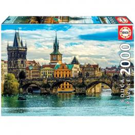Puzzle Vistas de Praga 2000 piezas.-