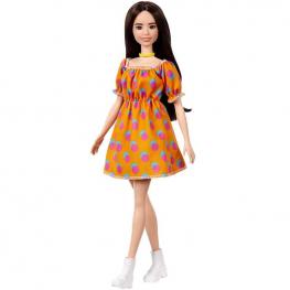 Barbie Fashionista - Muñeca Morena con Vestido de Lunares