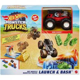 Hot Wheels - Monster Trucks Set de Juego Explosión de Coches
