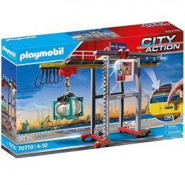 Playmobil - City Action: Grúa con Contenedores