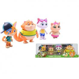 44 Gatos Set de 4 Figuras Buffycats 8 cm