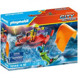 Playmobil 70144 - City Action: Rescate Marítimo: Rescate de Kitesurfer con Bote