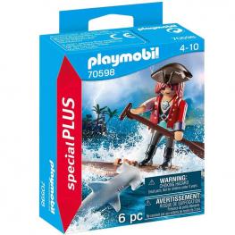Playmobil  70598 - Special Plus: Pirata con Balsas y Tiburón Martillo