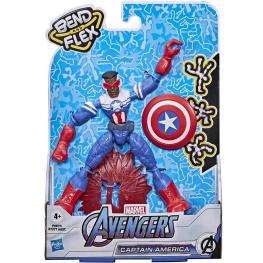 Avengers Bend and Flex 15 cm. - Capitán América (Hasbro F0971)