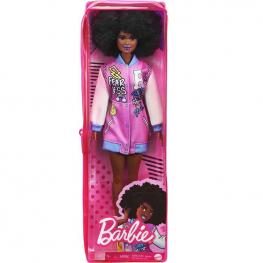 Barbie Fashionista - Muñeca Afroamericana con Chaqueta Beisbolera (Mattel Grb48)