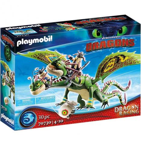 Playmobil 70730 - Dragons: Dragon Racing: Dragón 2 Cabezas con Chusco y Brusca