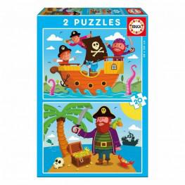 Puzzle Piratas 2x20 Piezas.